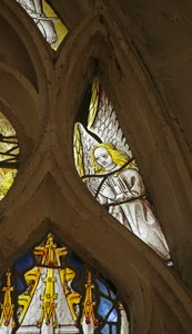 Window depicting an Angel by French School